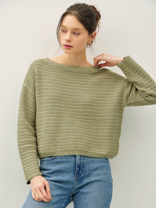  Forest Boatneck Sweater