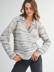 Multicolor Heathered Sweater
