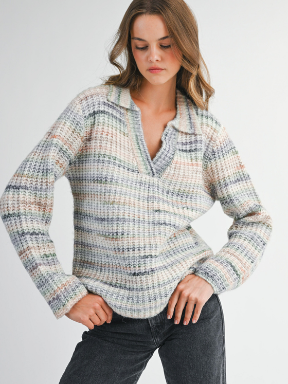 Multicolor Heathered Sweater