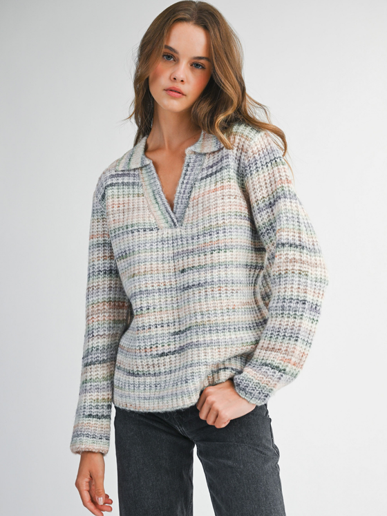 Multicolor Heathered Sweater