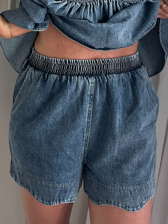 Denim Babydoll Shorts