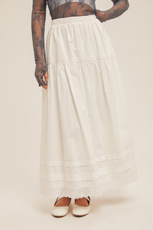  Detailed Poplin Skirt