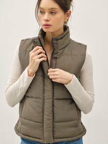  Peyton Brushed Vest - Olive