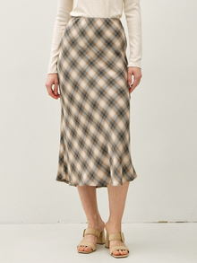  Plaid Midi Skirt
