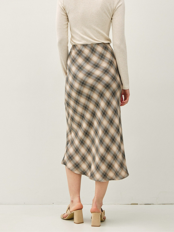 Plaid Midi Skirt