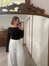 boatneck long sleeve basic - black