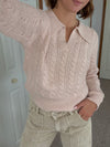 Ballet Pink Collared Sweater