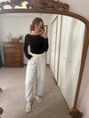 Fleece Barrel Sweatpants - Bone