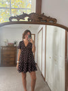 Polka Dot Wine Dress