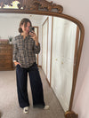 Indigo Plaid Blouse