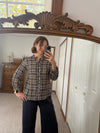 Indigo Plaid Blouse