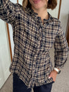 Indigo Plaid Blouse